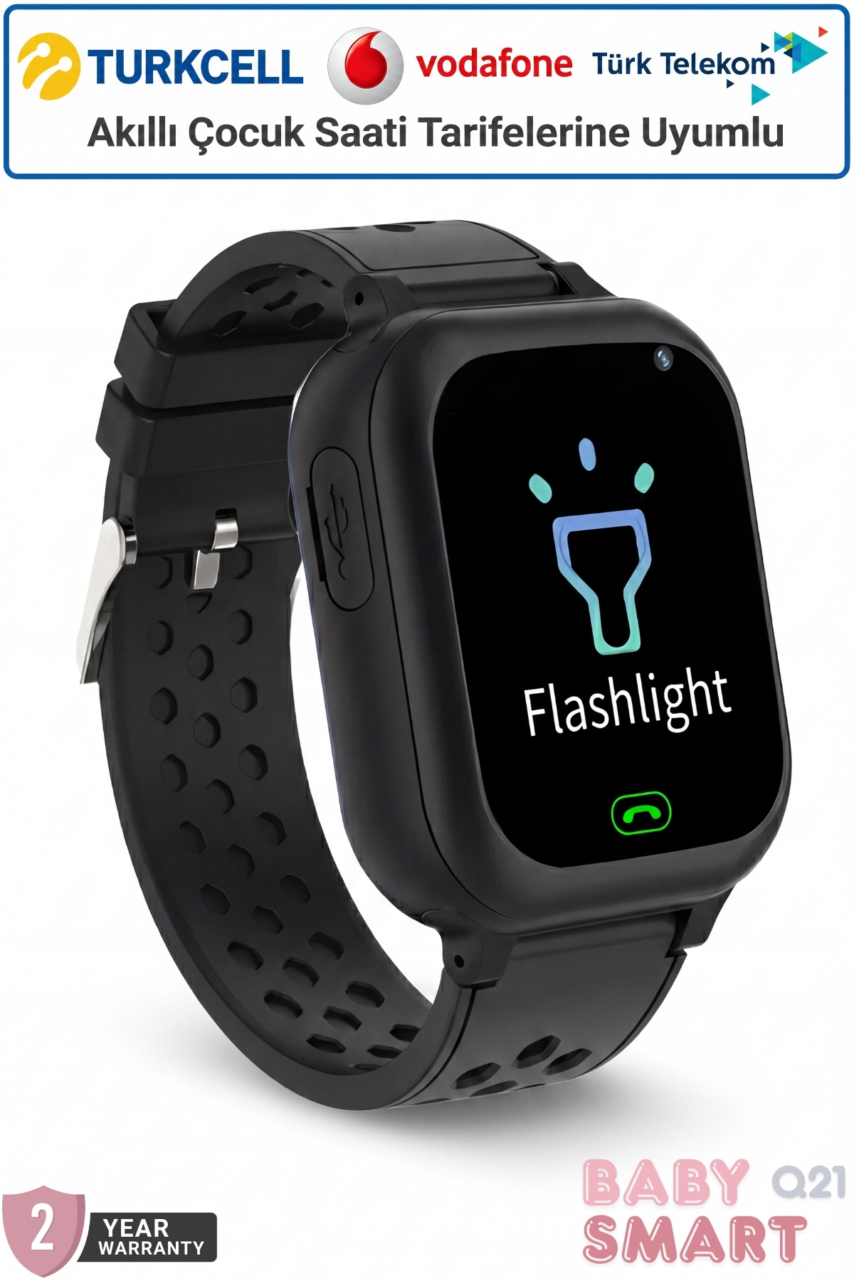 BabySmart Q21 Akıllı Çocuk Saati | Kameralı, LBS Takipli – Sim Kartlı, SOS Acil Arama